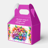 Leuke Aloha Tropische Verjaardag Luau Bedankdoosjes (Achterkant)