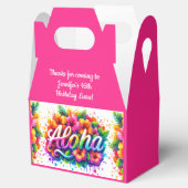 Leuke Aloha Tropische Verjaardag Luau Roze Bedankdoosjes (Geopend)