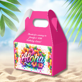 Leuke Aloha Tropische Verjaardag Luau Roze Bedankdoosjes