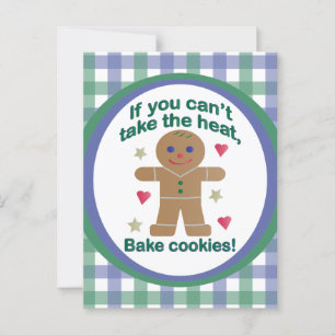 Leuke "Als je de hitte niet kunt nemen" Gingerbrea Briefkaart