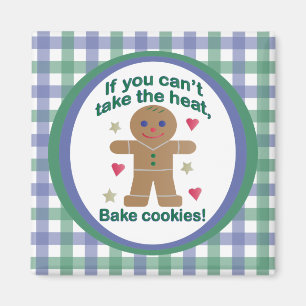 Leuke "Als je de hitte niet kunt nemen" Gingerbrea Magneet