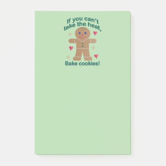 Leuke "Als je de hitte niet kunt nemen" Gingerbrea Post-it® Notes (Voorkant)