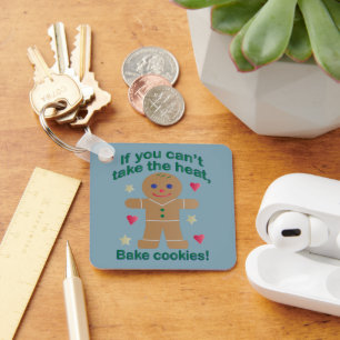 Leuke "Als je de hitte niet kunt nemen" Gingerbrea Sleutelhanger