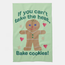 Leuke "Als je de hitte niet kunt nemen" Gingerbrea Theedoek