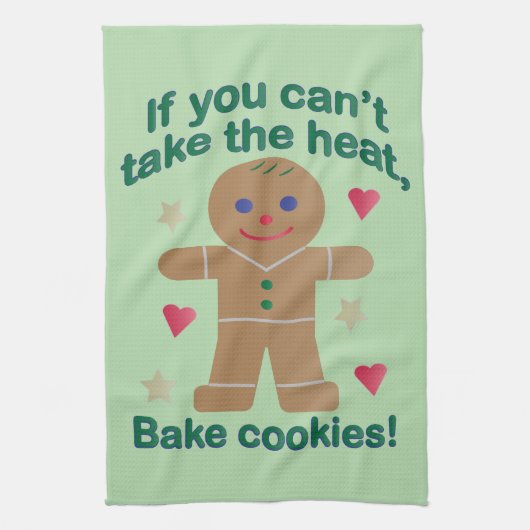 Leuke "Als je de hitte niet kunt nemen" Gingerbrea Theedoek (Verticaal)