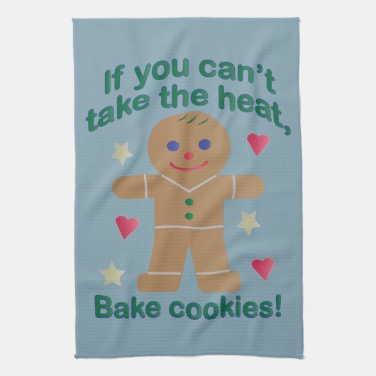 Leuke "Als je de hitte niet kunt nemen" Gingerbrea Theedoek (Verticaal)