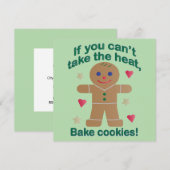 Leuke "Als je de warmte niet aankan" Gemberkoekman Kaart (Voorkant / Achterkant)