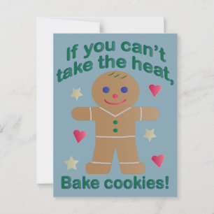 Leuke "Als je het warm hebt" Gemberkoekman Briefkaart