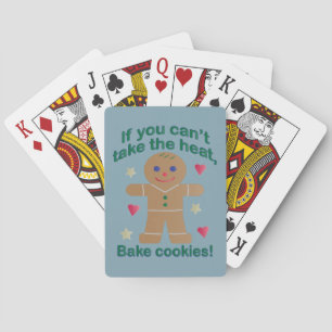 Leuke "Als je het warm hebt" Gemberkoekman Pokerkaarten