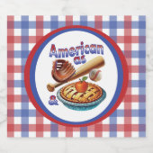 Leuke Amerikaan als honkbal en appeltaart Bier Etiket (Enkel label)