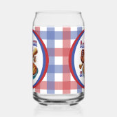 Leuke Amerikaan als honkbal en appeltaart Blikvorm Glas (Rechts)