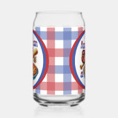 Leuke Amerikaan als honkbal en appeltaart Blikvorm Glas (Links)