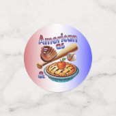 Leuke Amerikaan als honkbal en appeltaart Confetti (Kleine voorkant)