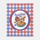 Leuke Amerikaan als honkbal en appeltaart Fleece Deken (Voorkant)