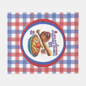 Leuke Amerikaan als honkbal en appeltaart Fleece Deken (Voorkant (Horizontaal))