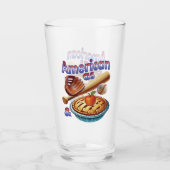 Leuke Amerikaan als honkbal en appeltaart Glas (Voorkant)