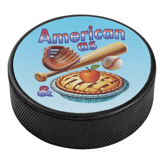 Leuke Amerikaan als honkbal en appeltaart Hockey Puck (3/4)