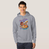 Leuke Amerikaan als honkbal en appeltaart Hoodie (Voorkant volledig)