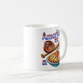 Leuke Amerikaan als honkbal en appeltaart Koffiemok (Voorkant rechts)