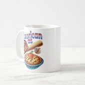 Leuke Amerikaan als honkbal en appeltaart Koffiemok (Voorkant links)