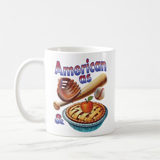 Leuke Amerikaan als honkbal en appeltaart Koffiemok (Links)