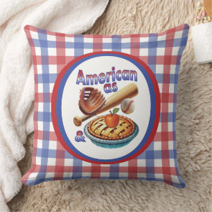 Leuke Amerikaan als honkbal en appeltaart Kussen
