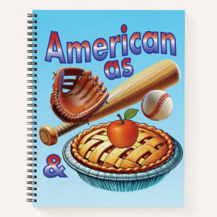 Leuke Amerikaan als honkbal en appeltaart Notitieboek
