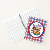 Leuke Amerikaan als honkbal en appeltaart Notitieboek (Binnen)