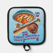 Leuke Amerikaan als honkbal en appeltaart Pannenlap (Voorkant)