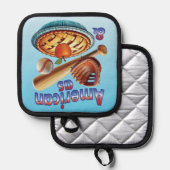 Leuke Amerikaan als honkbal en appeltaart Pannenlap (Voorkant / Achterkant)