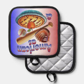 Leuke Amerikaan als honkbal en appeltaart Pannenlap (Voorkant / Achterkant)