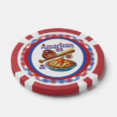 Leuke Amerikaan als honkbal en appeltaart Poker Chips (Enkel)