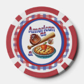 Leuke Amerikaan als honkbal en appeltaart Poker Chips (Achterkant)