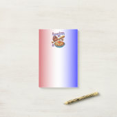 Leuke Amerikaan als honkbal en appeltaart Post-it® Notes (Op bureau)