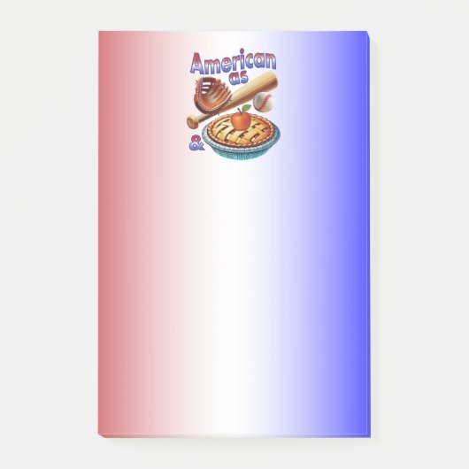 Leuke Amerikaan als honkbal en appeltaart Post-it® Notes (Voorkant)