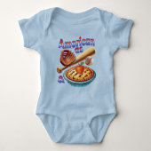 Leuke Amerikaan als honkbal en appeltaart Romper (Voorkant)