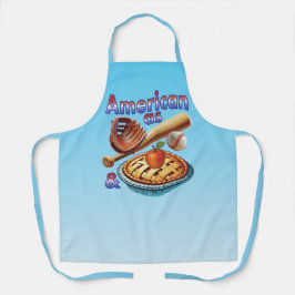 Leuke Amerikaan als honkbal en appeltaart Schort