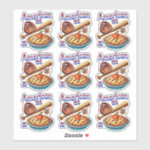 Leuke Amerikaan als honkbal en appeltaart Sticker (Vel)