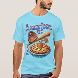 Leuke Amerikaan als honkbal en appeltaart T-shirt