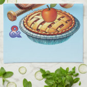 Leuke Amerikaan als honkbal en appeltaart Theedoek (Gevouwen)