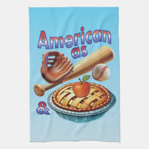 Leuke Amerikaan als honkbal en appeltaart Theedoek