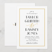 Leuke Ampersand bewerkbare kleur bruiloft uitnodig Kaart (Voorkant / Achterkant)