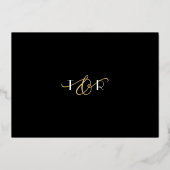 Leuke Ampersand FOLIE bewerkbare kleur foto bruilo Uitnodiging (Achterkant)