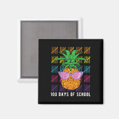 Leuke ananas 100 dagen van school leraar en studie magneet (Voorkant / Achterkant)
