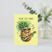 Leuke ananas fruitliefhebbers briefkaart (Staand voorkant)
