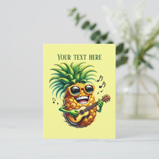 Leuke ananas fruitliefhebbers briefkaart (Staand voorkant)
