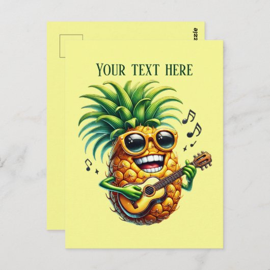 Leuke ananas fruitliefhebbers briefkaart (Voorkant / Achterkant)