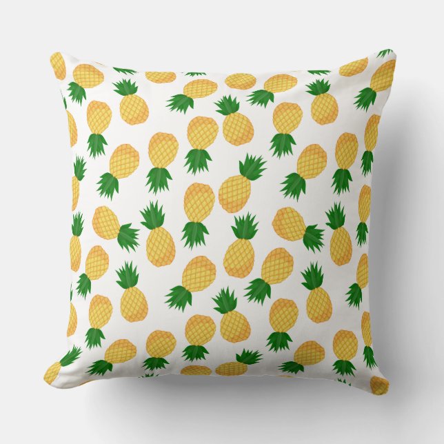 Leuke ananas geel groen fruit patroon ontwerp kussen (Voorkant)
