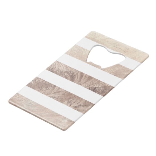 Leuke ananas goud gestreepte monogram creditkaart flessenopener (Achterkant Gekanteld)