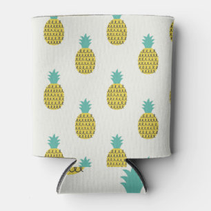 Leuke ananas naadloze illustratie. blikjeskoeler